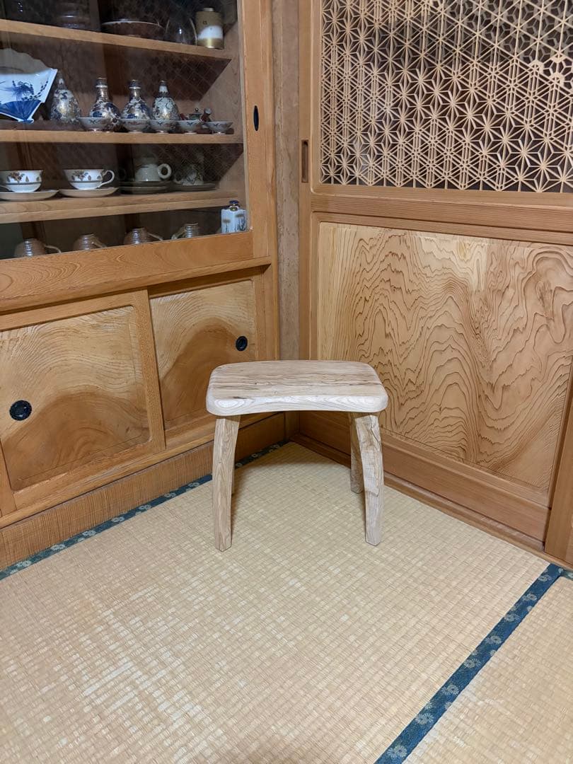 みるきー1375 、1376手作り木製サイドテーブル、イス、スツール