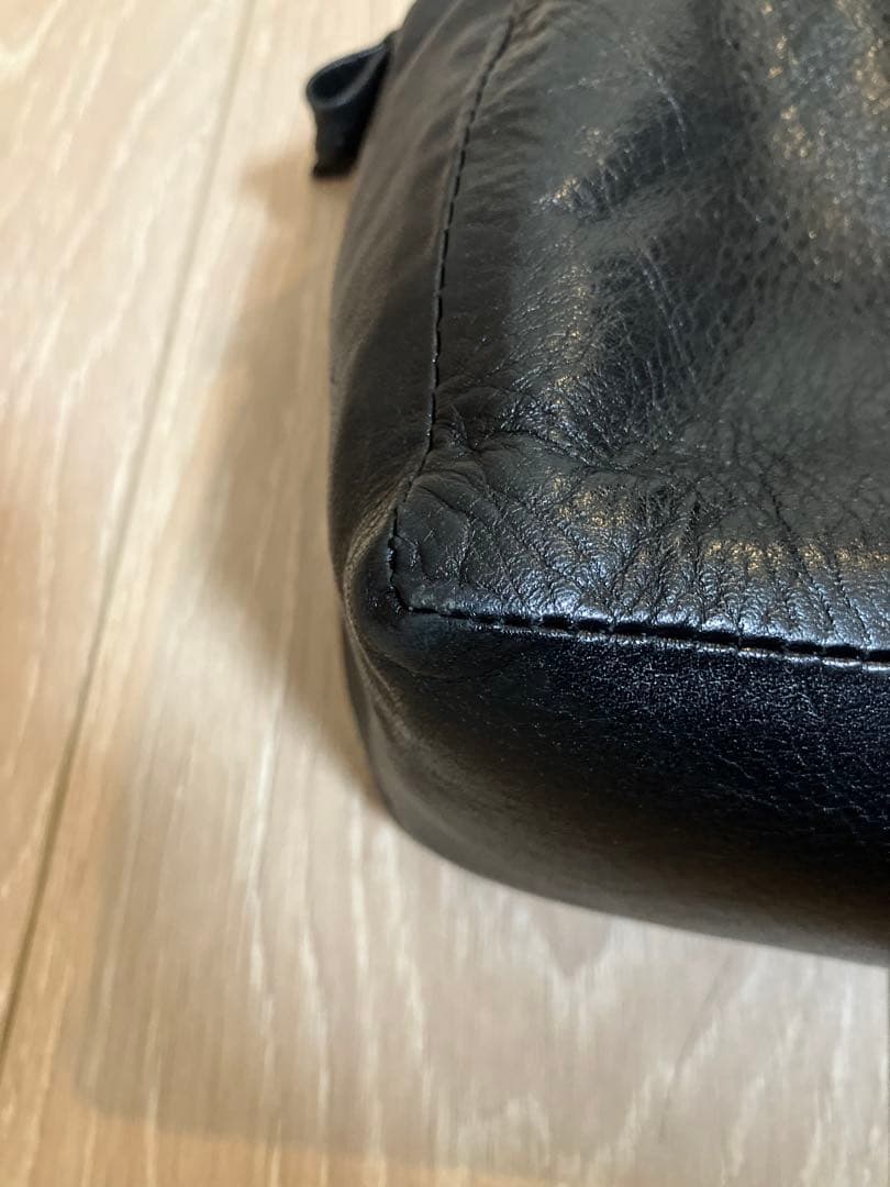 ［値下げしました！]北欧暮らしの道具店　ラウンドレザーバッグ　ブラック