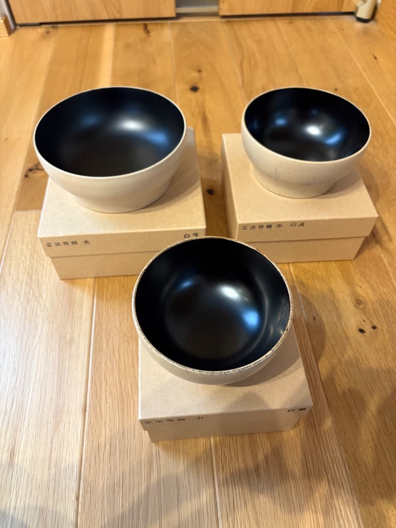 赤木明登 正法寺椀【白漆】セット