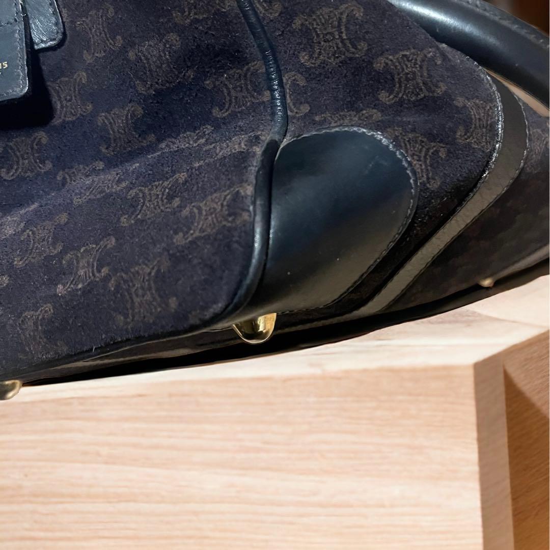 CELINE オールドセリーヌマカダム柄レザートートバッグ ボストンバック