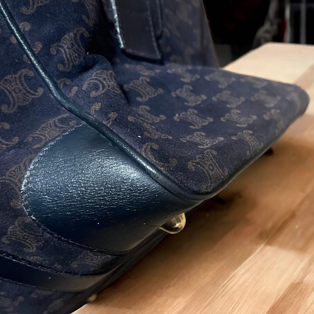CELINE オールドセリーヌマカダム柄レザートートバッグ ボストンバック