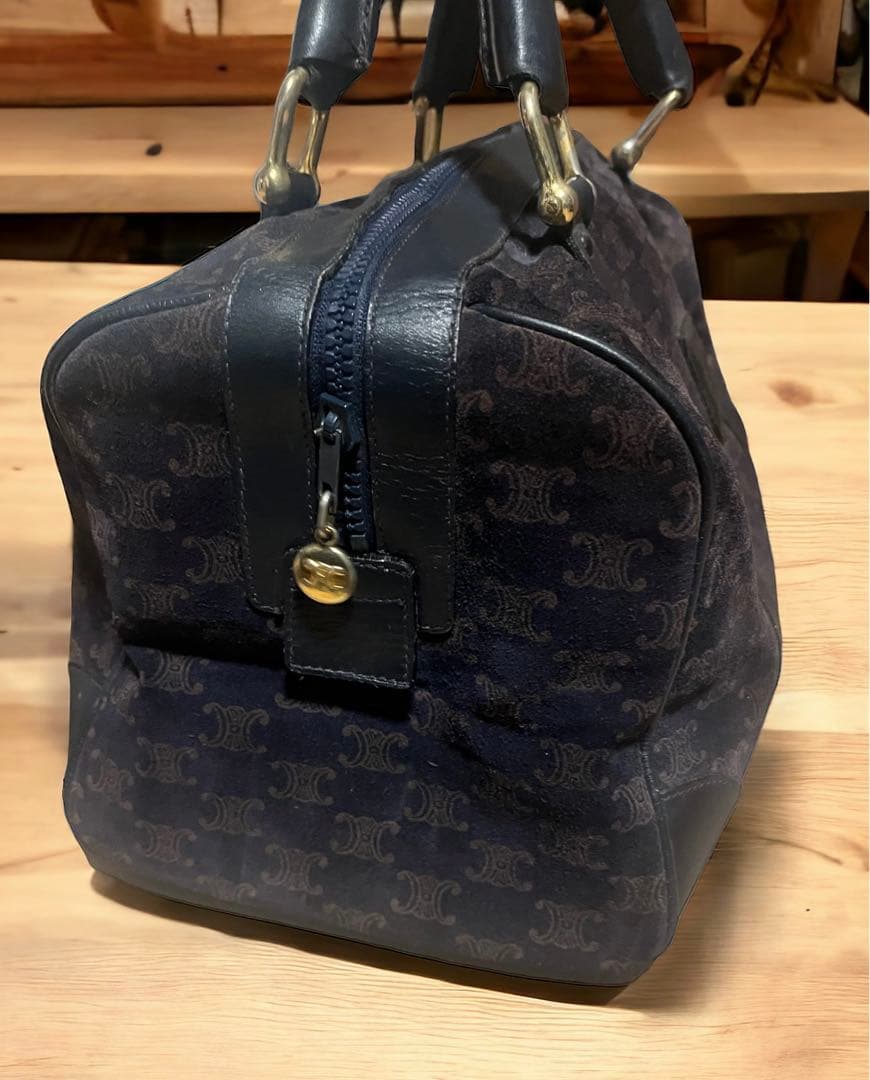 CELINE オールドセリーヌマカダム柄レザートートバッグ ボストンバック