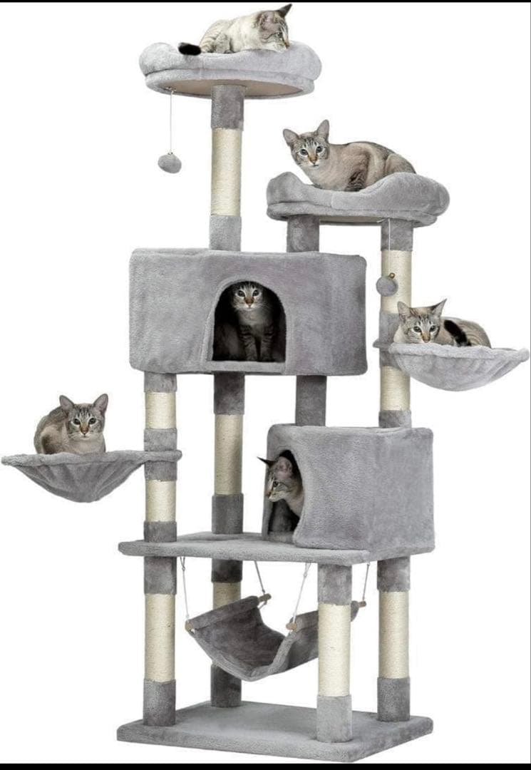 キャットタワー 多機能 豪華な猫タワー おしゃれ