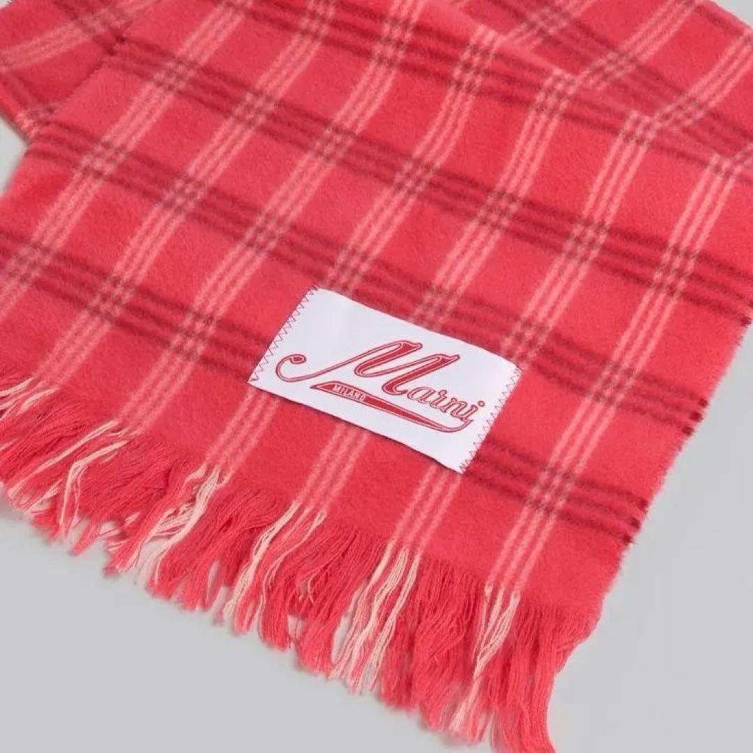 Marni マフラー 未使用 ピンク レッド
