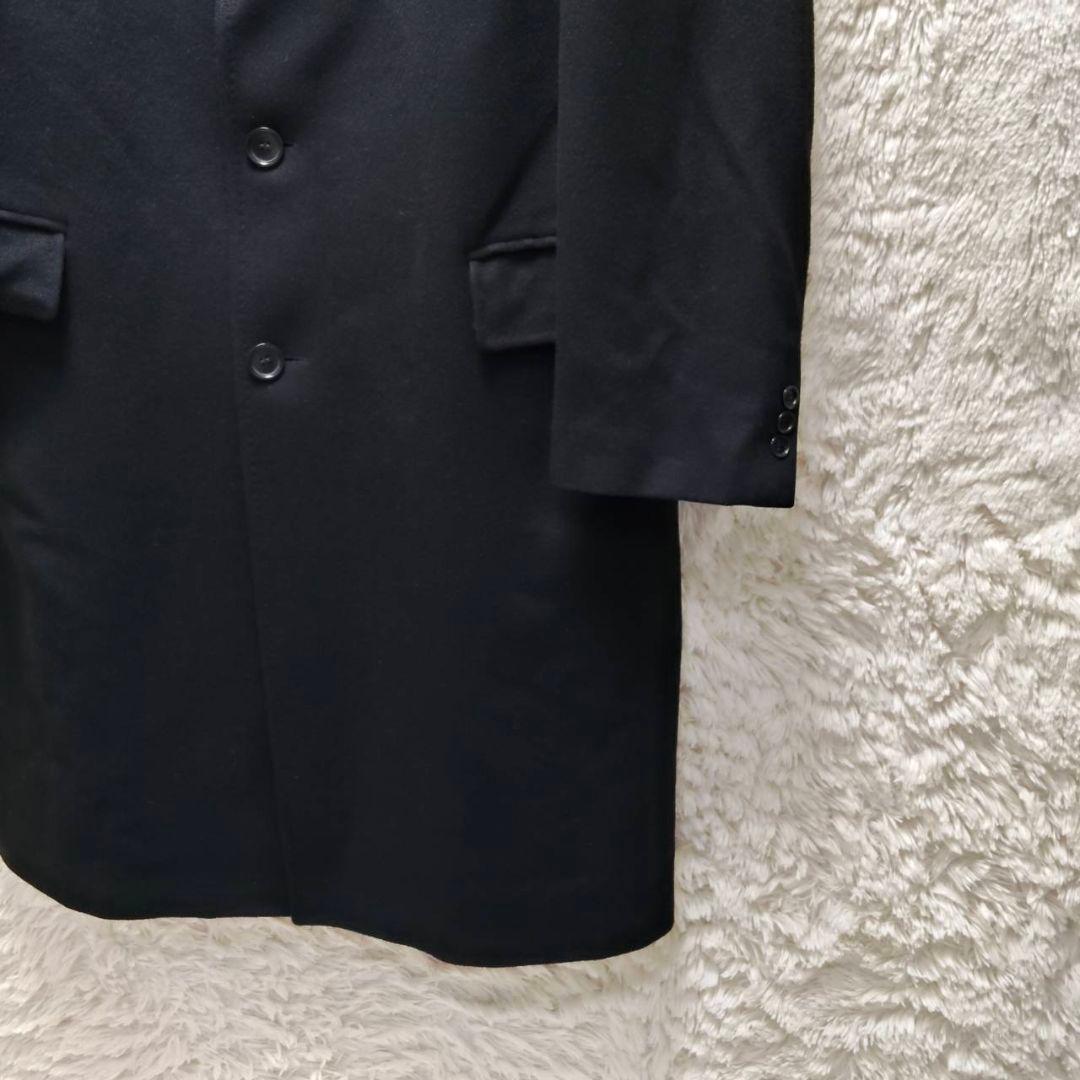 バーニーズニューヨーク カシミア100 チェスターコート ブラック