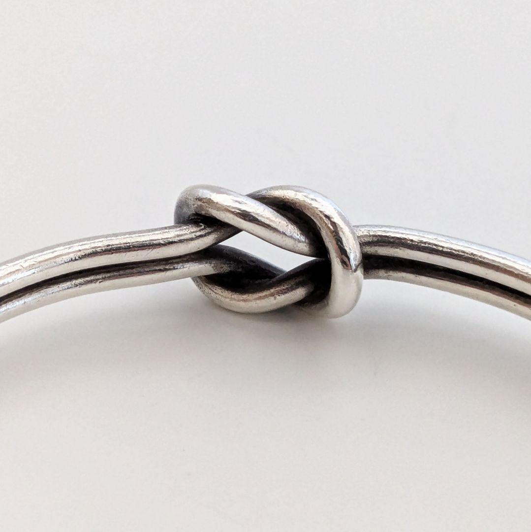 美品希少 GUCCI グッチ ノット ツイスト バングル シルバー ヴィンテージ