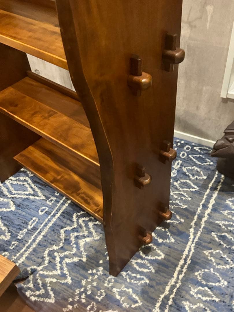 (15) 楔棚 昭和レトロ 当時物 ラック インテリア くさび式　楔式 本棚