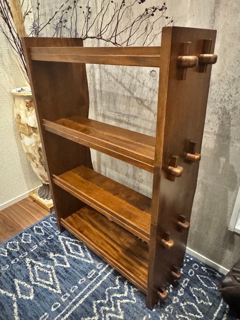(15) 楔棚 昭和レトロ 当時物 ラック インテリア くさび式　楔式 本棚