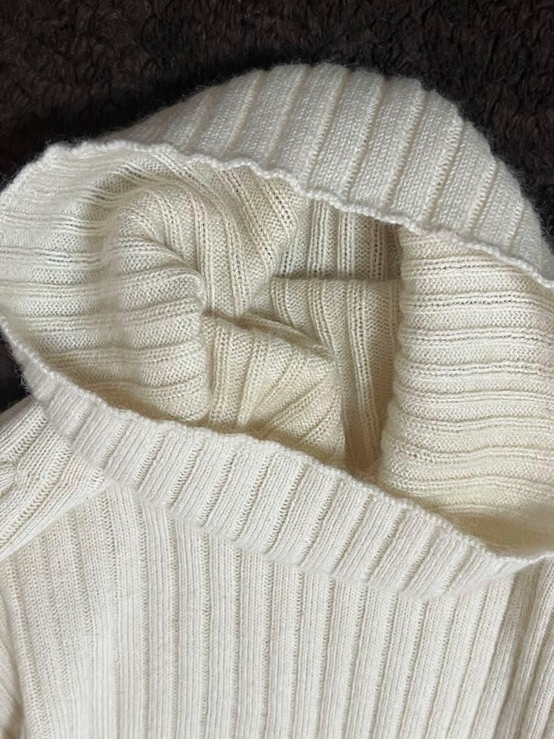 プリスティン　コットンカシミヤリブタートル　オーガニックコットン　やわらか