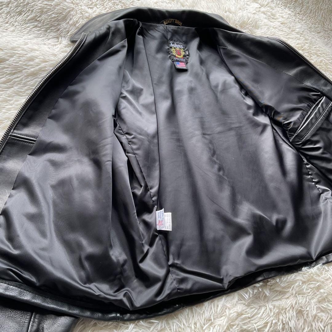 美品✨schott 103US レザージャケット　シングルライダース　44 黒