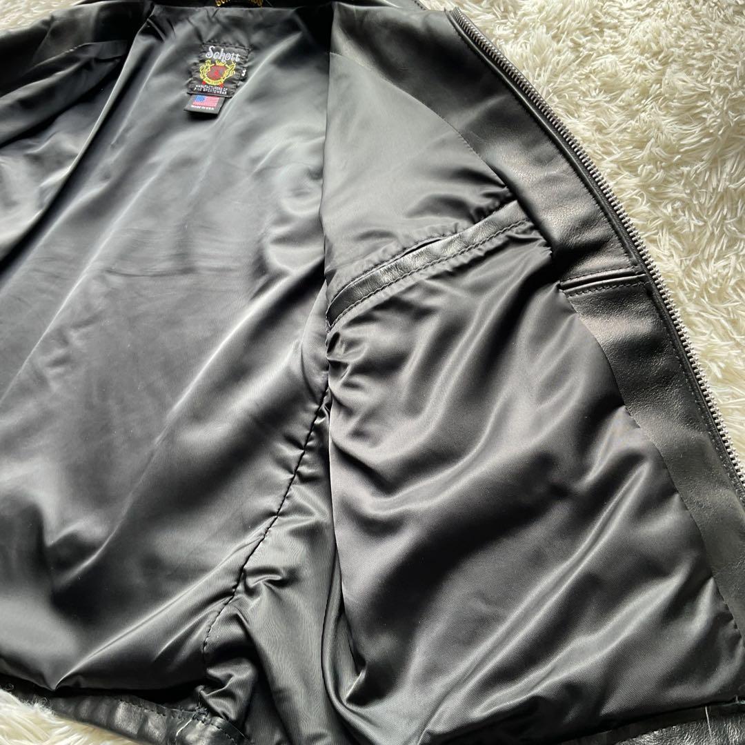 美品✨schott 103US レザージャケット　シングルライダース　44 黒
