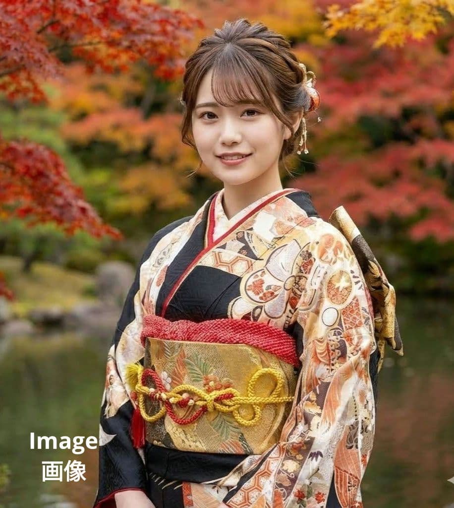 453【最終価格】古典柄　和モダン【正絹振袖7点フルセット】成人式卒業式謝恩会