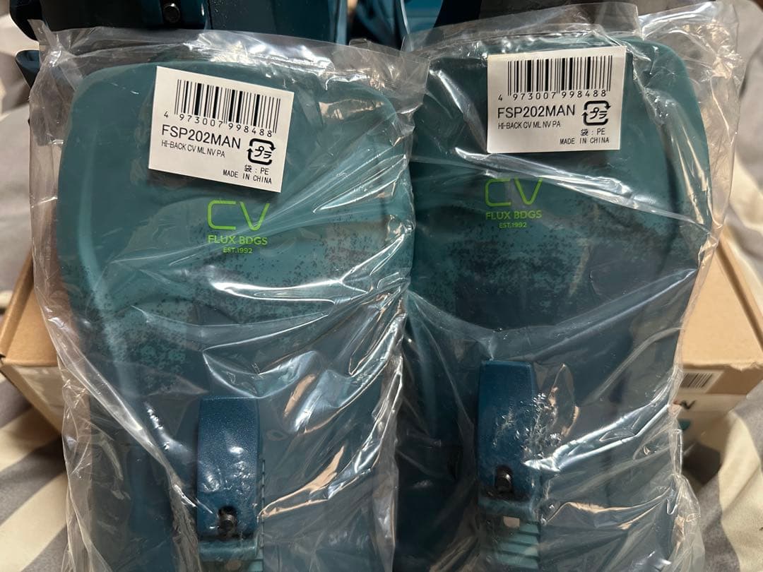 未使用 スノーボード ビンディング ネイビー/グリーン