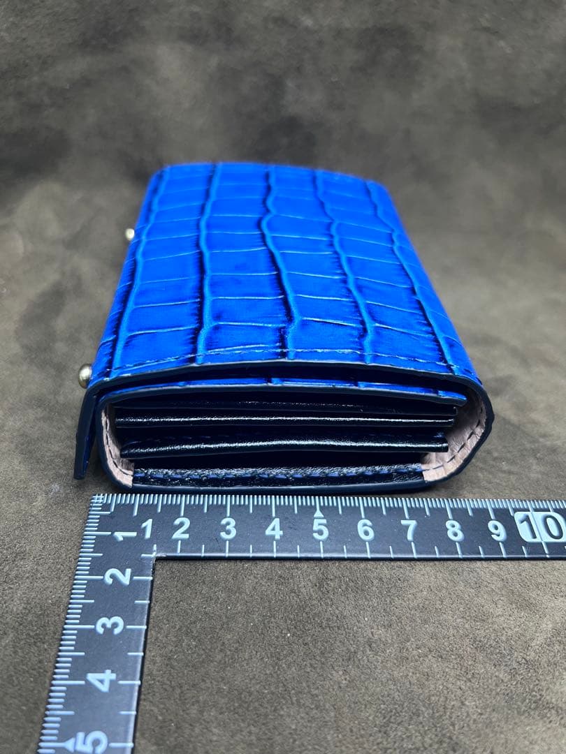 エムピウ ミッレフォッリエ　同型　本革財布　クロコダイル型押しレザー