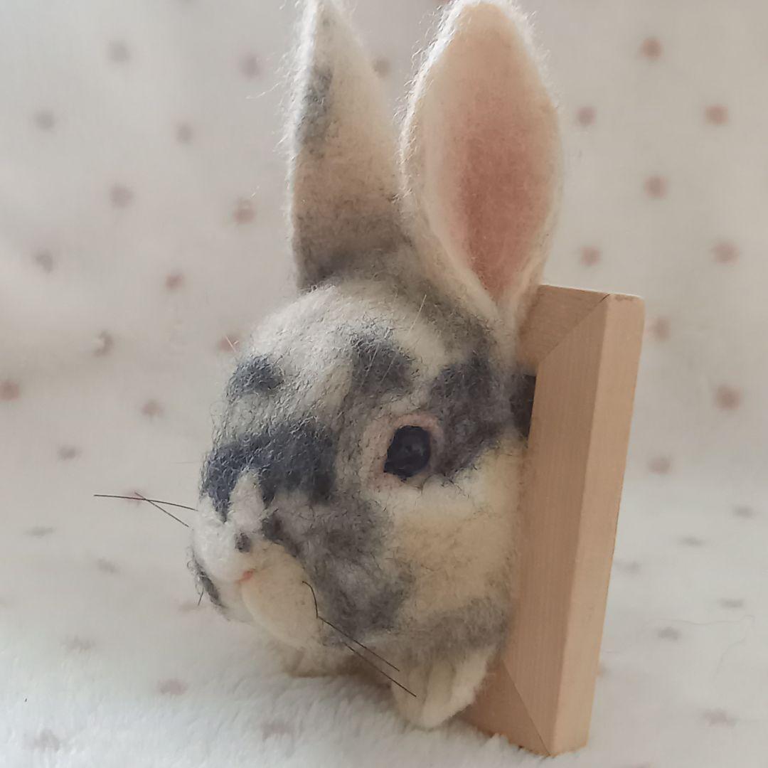 なつこ うさぎフレーム ハンドメイド 羊毛フェルト うちのこ オーダー