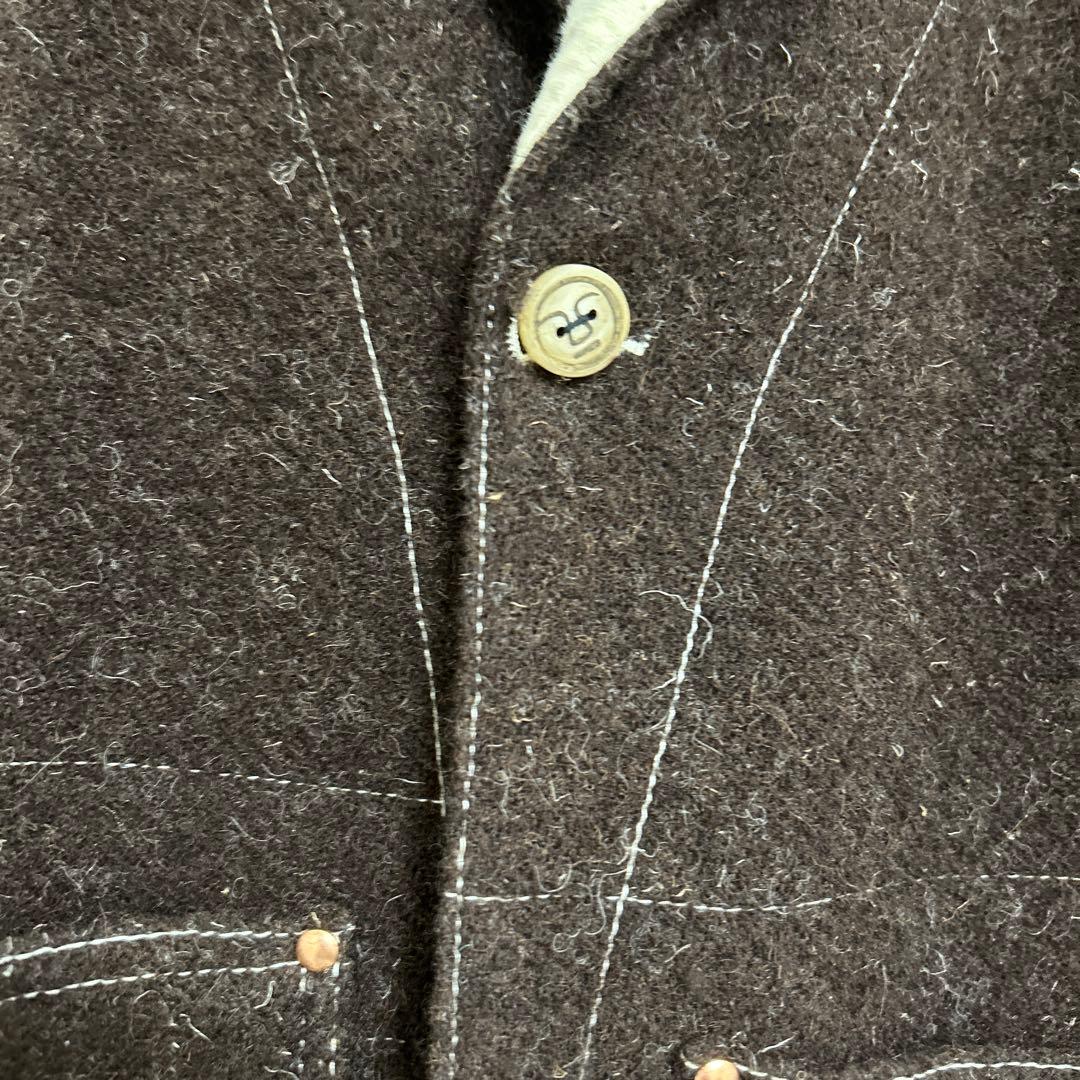 ウール ダブルブレストジャケット サイズ3 ブラウン