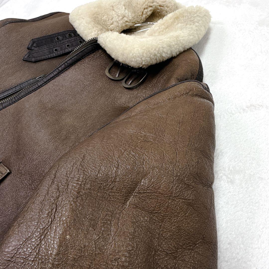 極稀少✨ 90s　B-3 リアルムートン シープスキン フライトジャケット 短丈