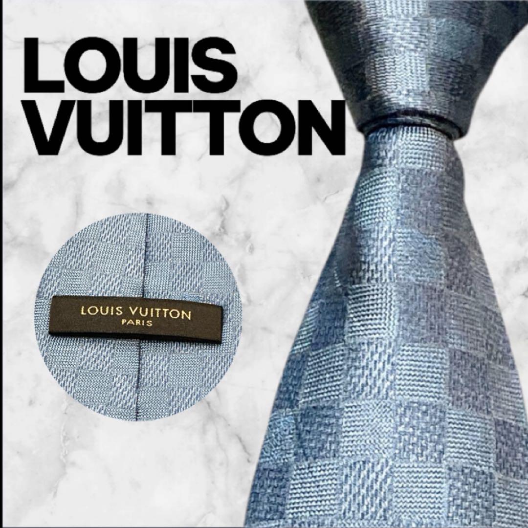 LOUIS VUITTON/ルイ・ヴィトン ネクタイ ブルー ダミエ