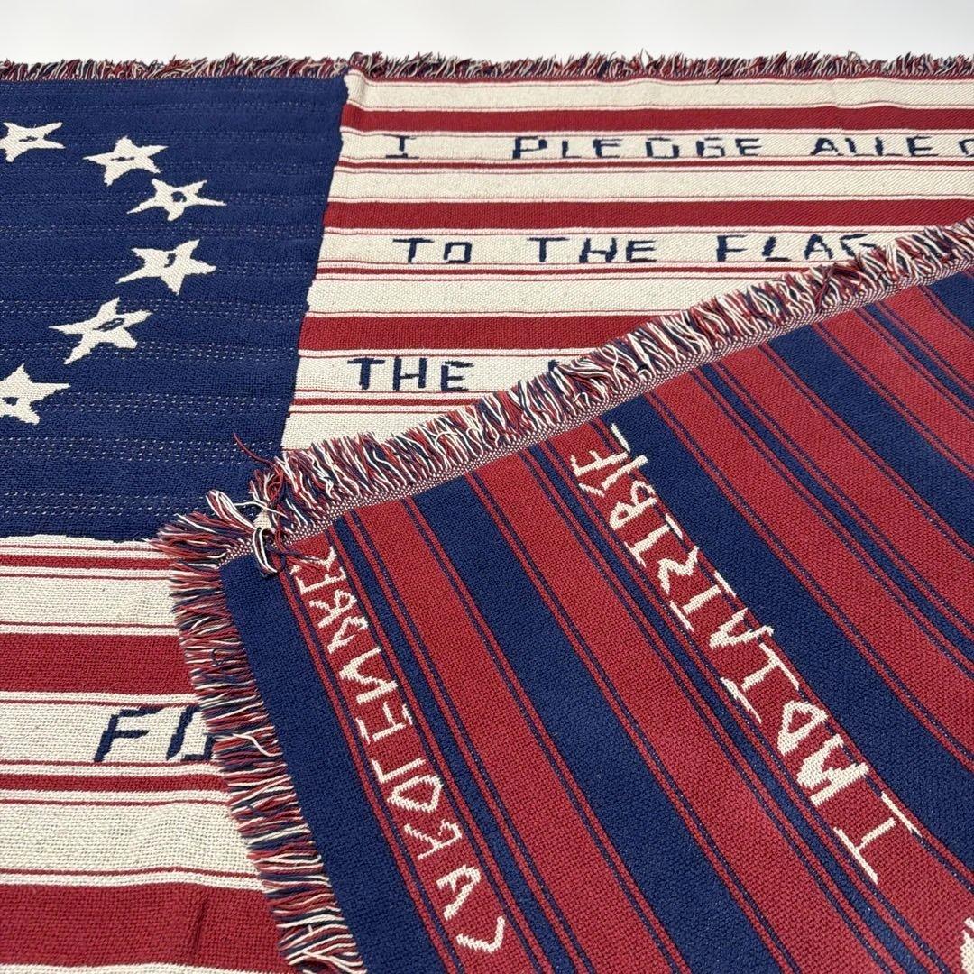 国旗　星条旗　マルチカバー　ソファカバー　ヴィンテージラグ　123x190