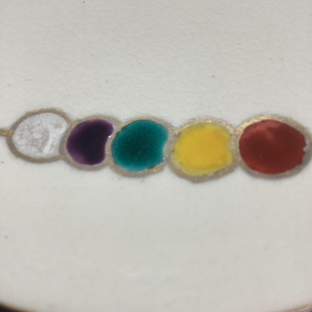 京焼都踊り小皿10客　　新品未使用