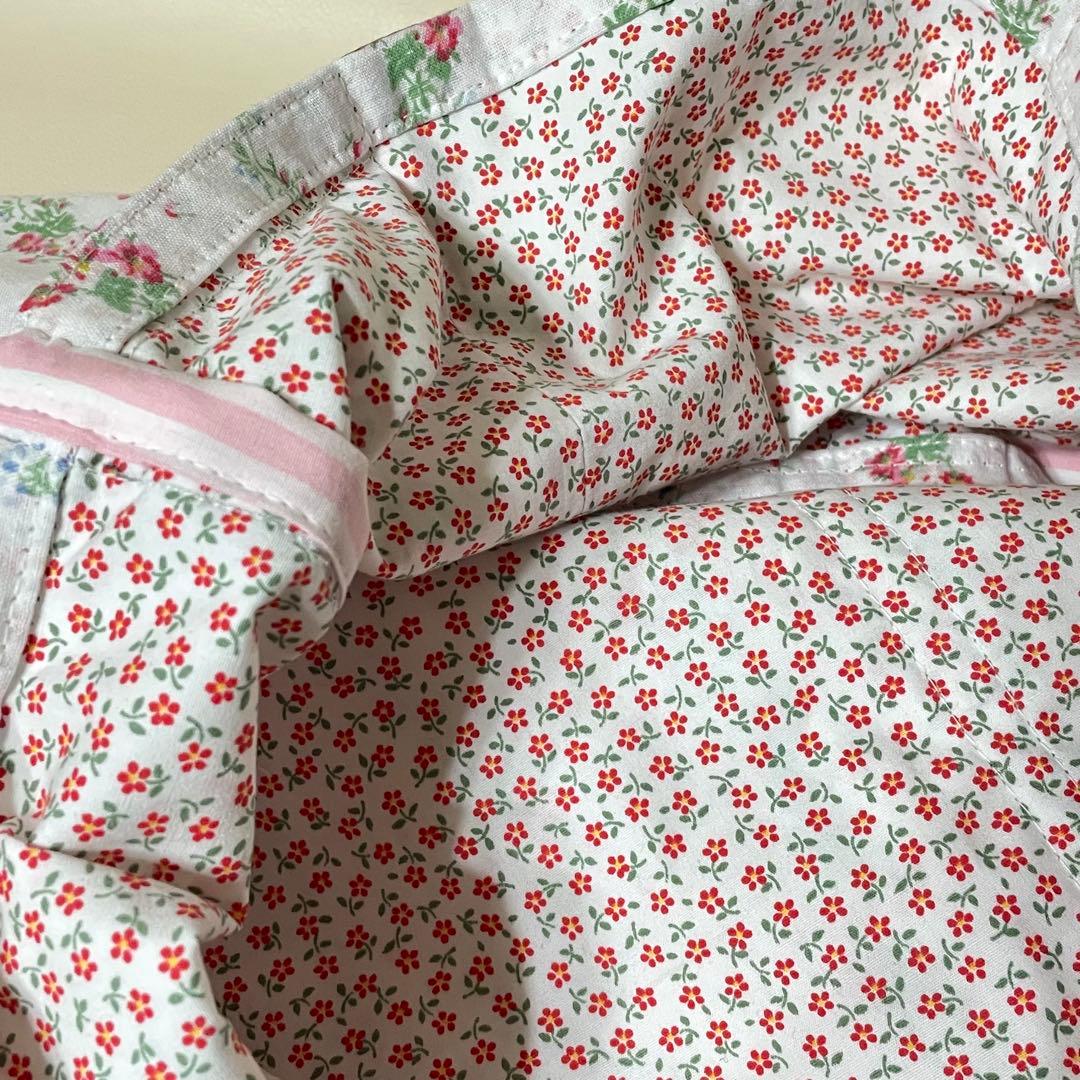 桜の散歩道ポメラニアン♡レースが彩る清楚なお花のコンビニエコバッグ