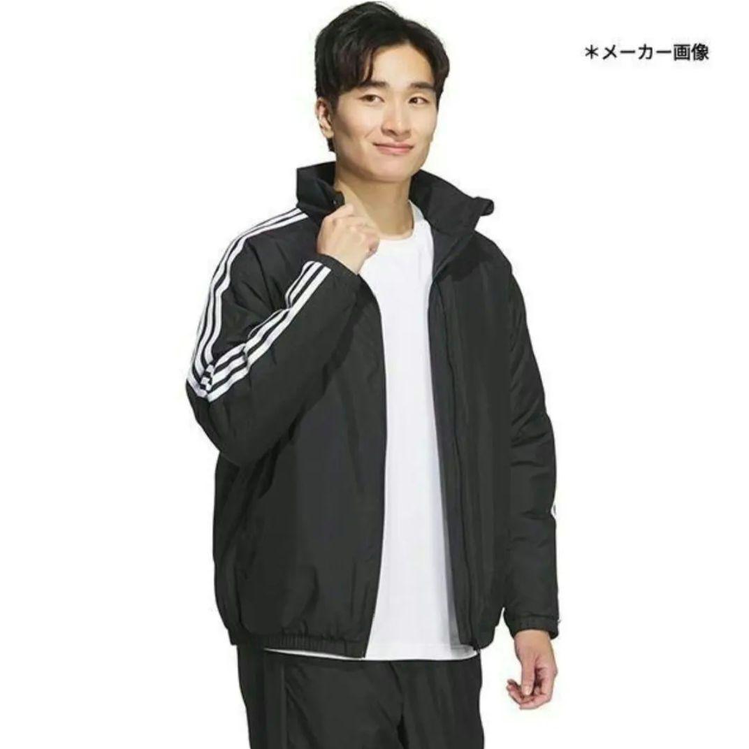 新品 アディダス KWX74 パデッドトラックジャケット 軽量 保温 黒 M