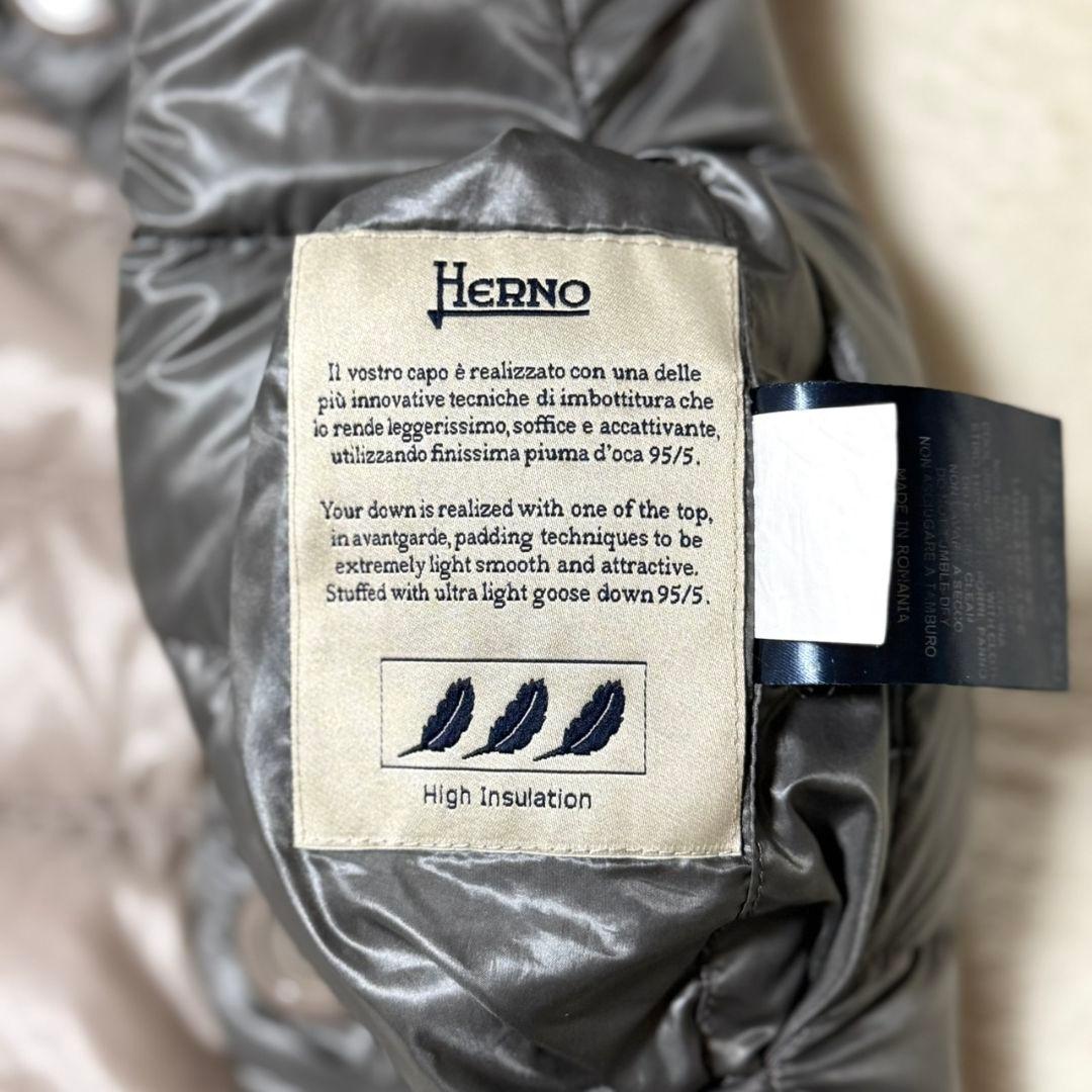 ヘルノ ハイネック リバーシブル ダウンジャケット 38