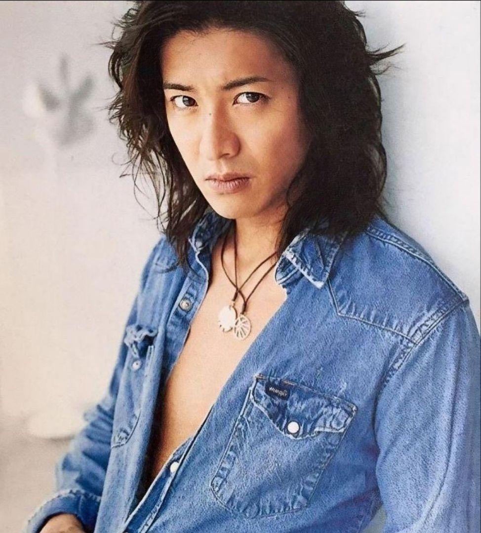 90s キムタク着 wrangler ラングラー デニムウエスタンシャツ