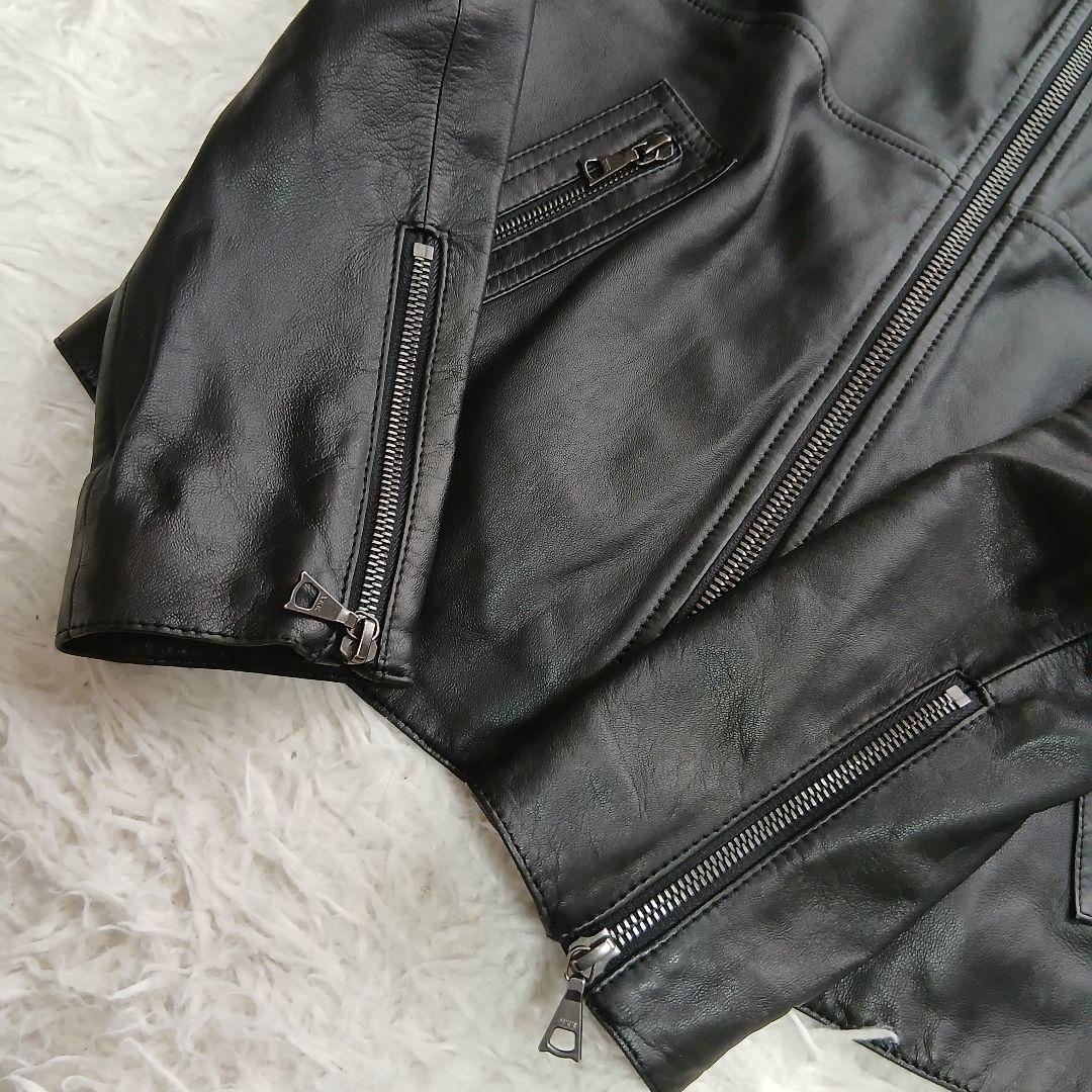 【極美品】【Theory】現行タグ　ラムレザーシングルライダースレザージャケット