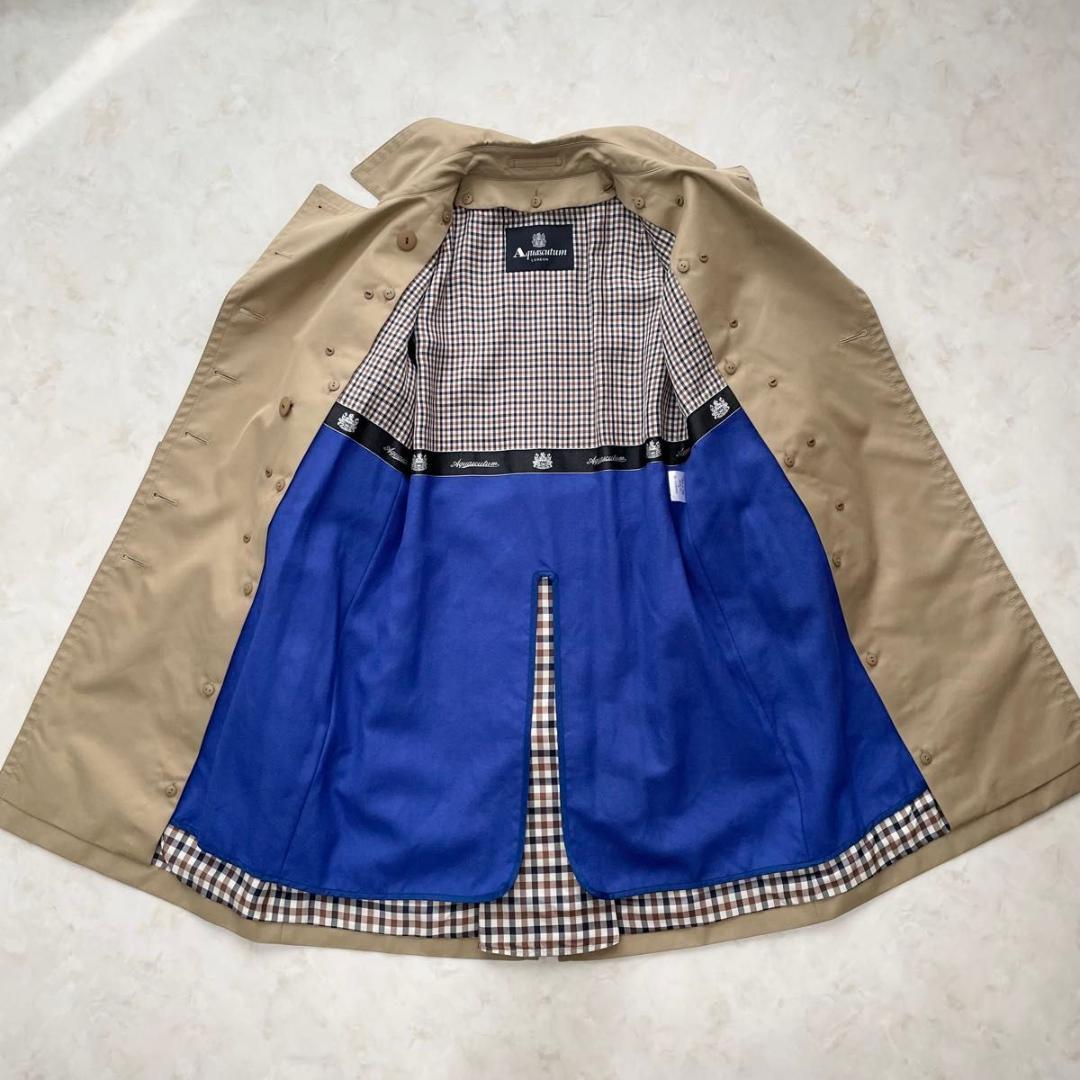 【極美品】Aquascutum　トレンチコート S 4 ブルーライナー付　ベルト