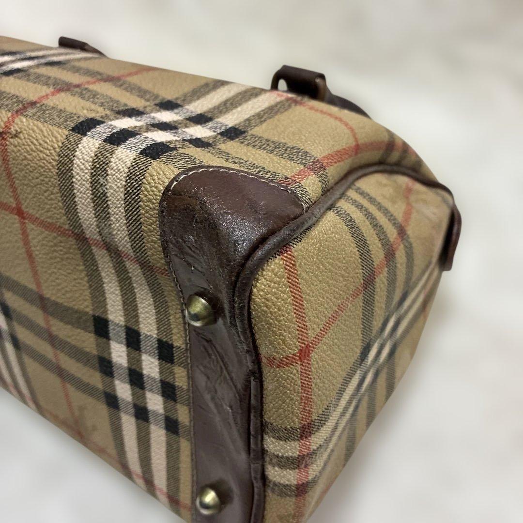 【極美品】BURBERRY バーバリー ミニボストン ハンドバッグ ノバチェック