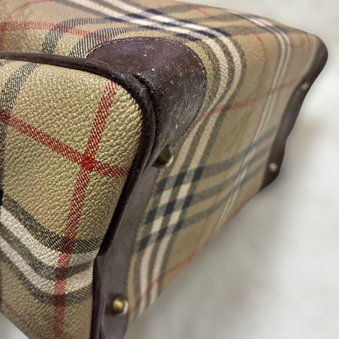 【極美品】BURBERRY バーバリー ミニボストン ハンドバッグ ノバチェック