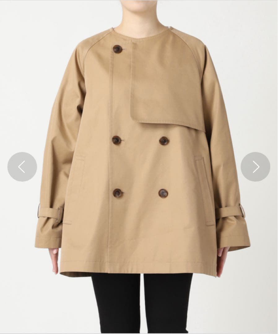 ジャーナルスタンダード トレンチコート C/PEギャバノーカラーショートトレンチ