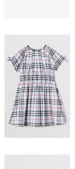 BURBERRYチェック柄 半袖ワンピース8Y