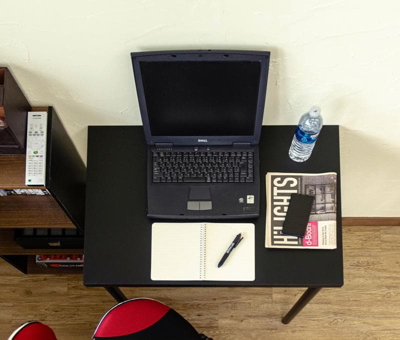 【新品・送料無料】フリーテーブル　75×60　BK/WH