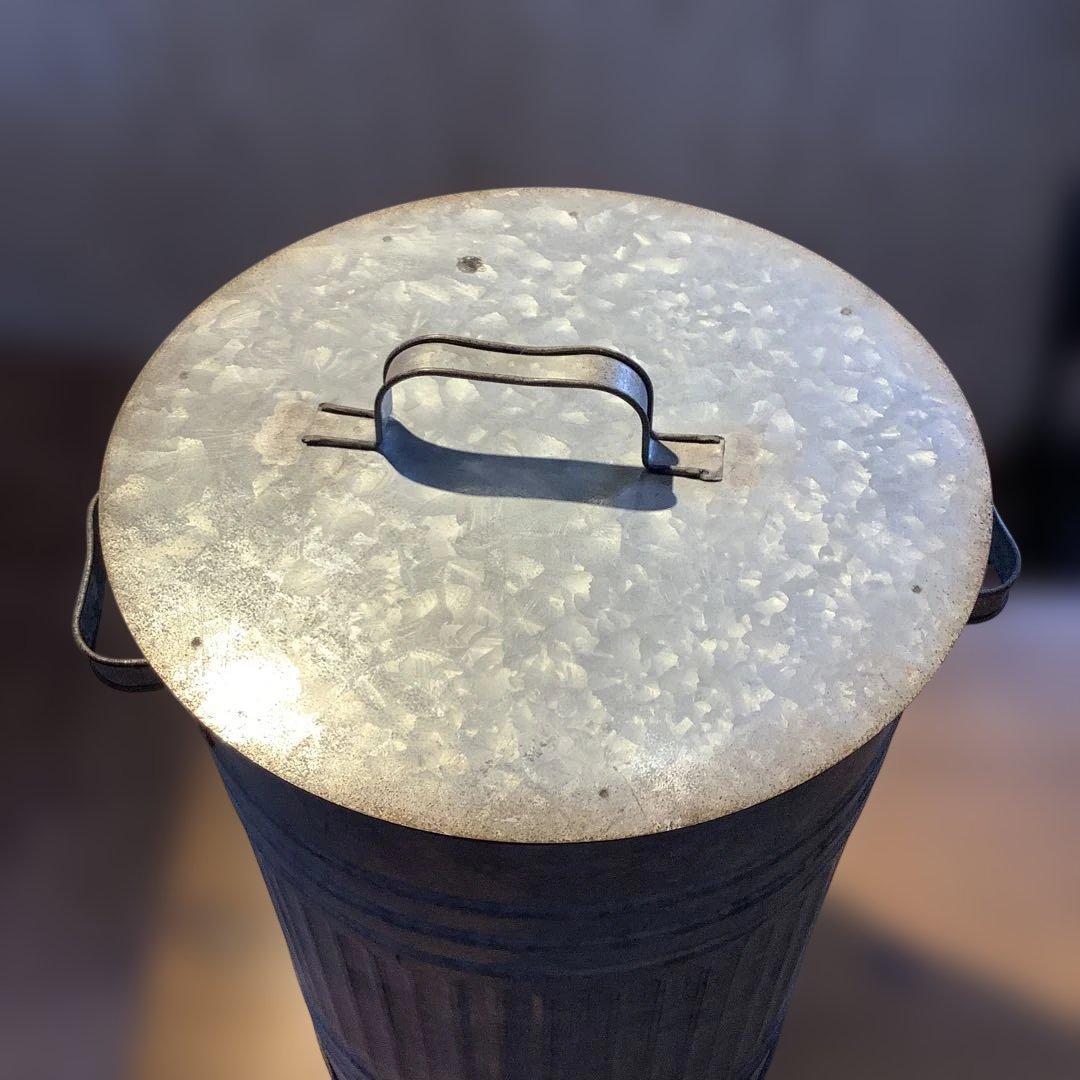 アンティーク調雑貨　ブリキ　ゴミ箱　バケツ　蓋付き