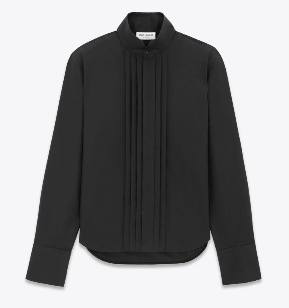 【希少】SAINT LAURENT PARIS \"プリーツシャツ\"
