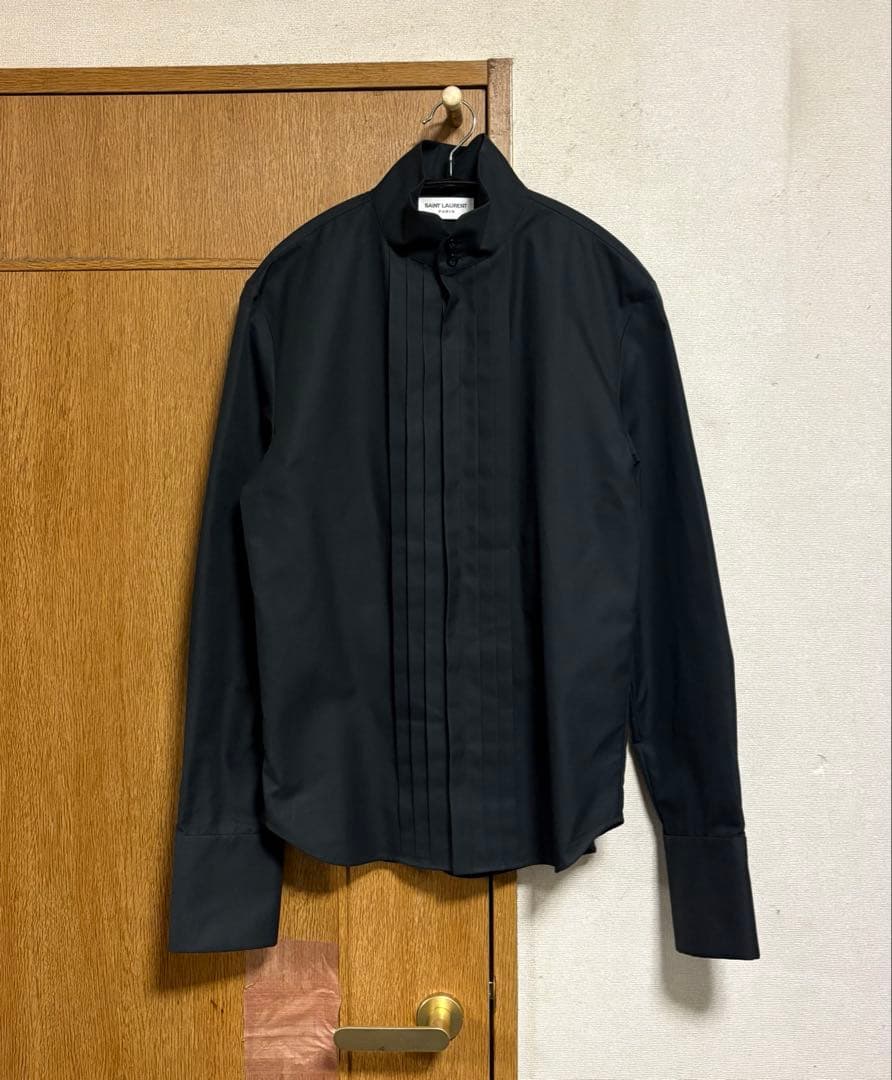【希少】SAINT LAURENT PARIS \"プリーツシャツ\"
