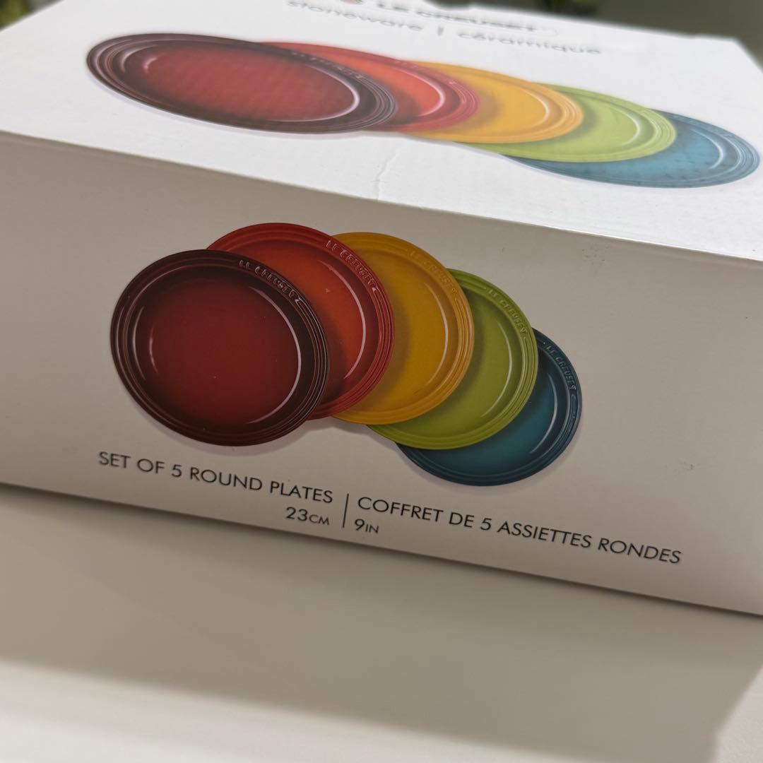 LE CREUSET ル・クルーゼ ストーンウェア 皿 5枚セット 23cm