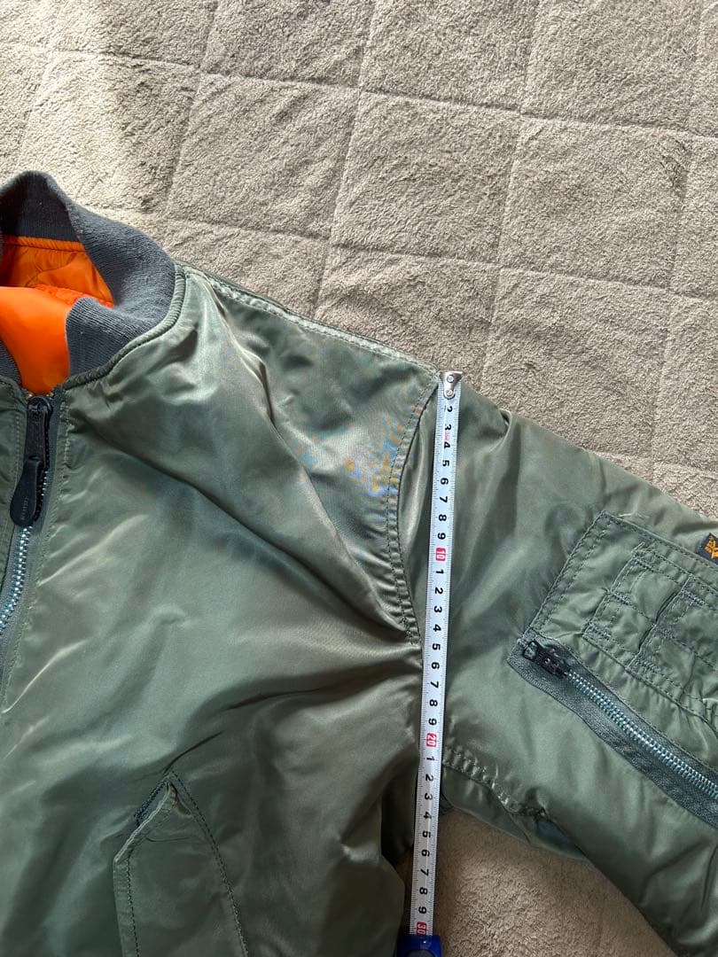 90s アメリカ製　MA-1フライトジャケット オリーブグリーン