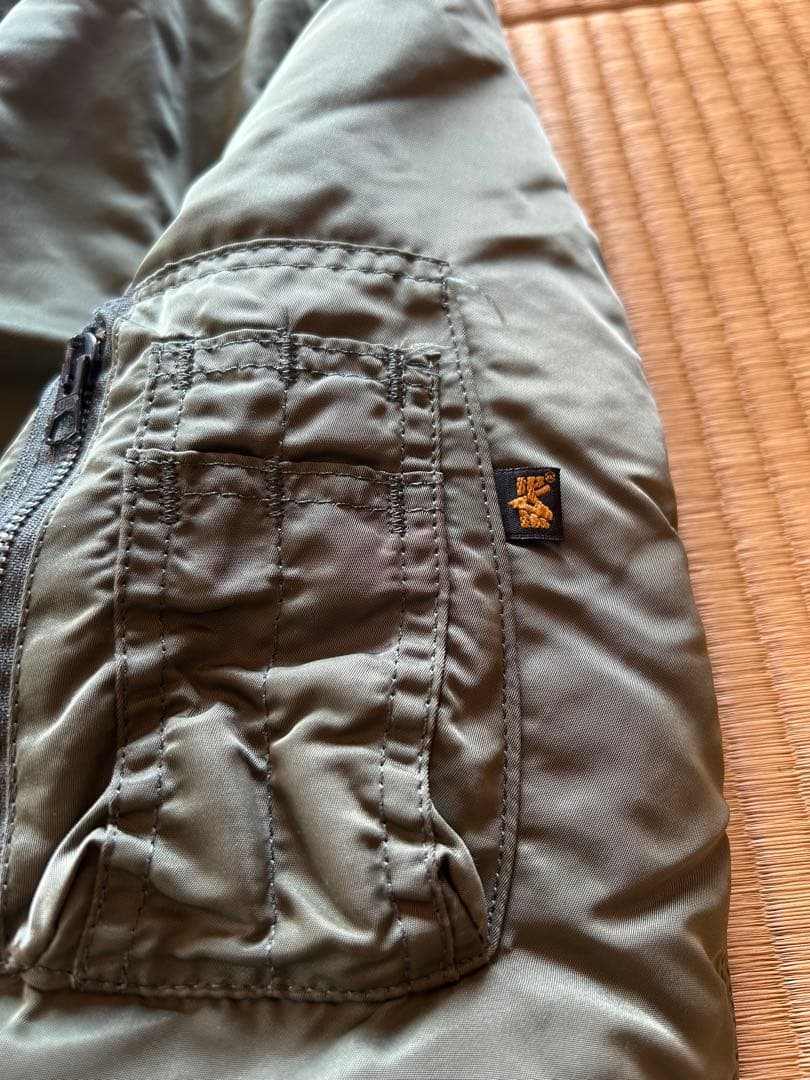 90s アメリカ製　MA-1フライトジャケット オリーブグリーン