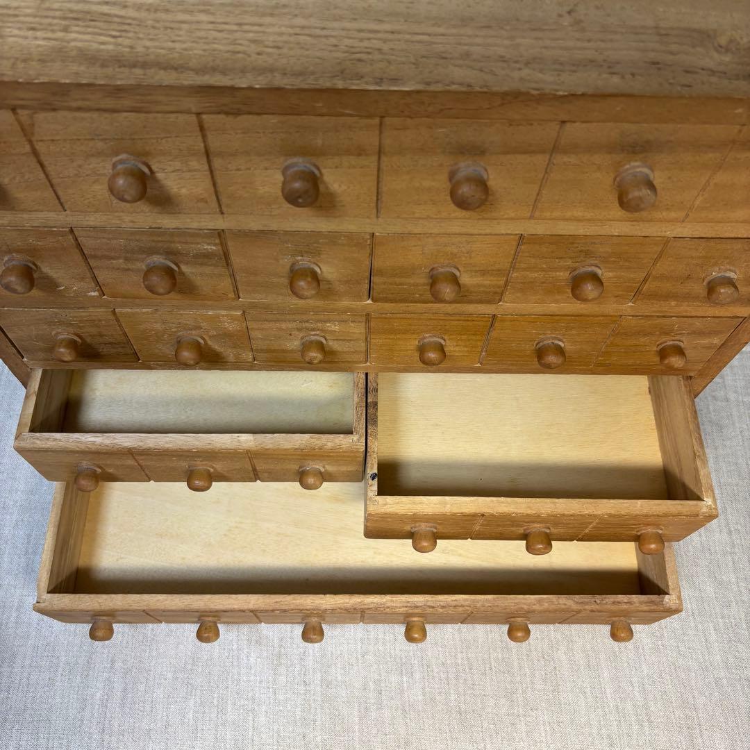 s*a様 整理木箱　引き出し　古家具　木製　マス目　小引き出し