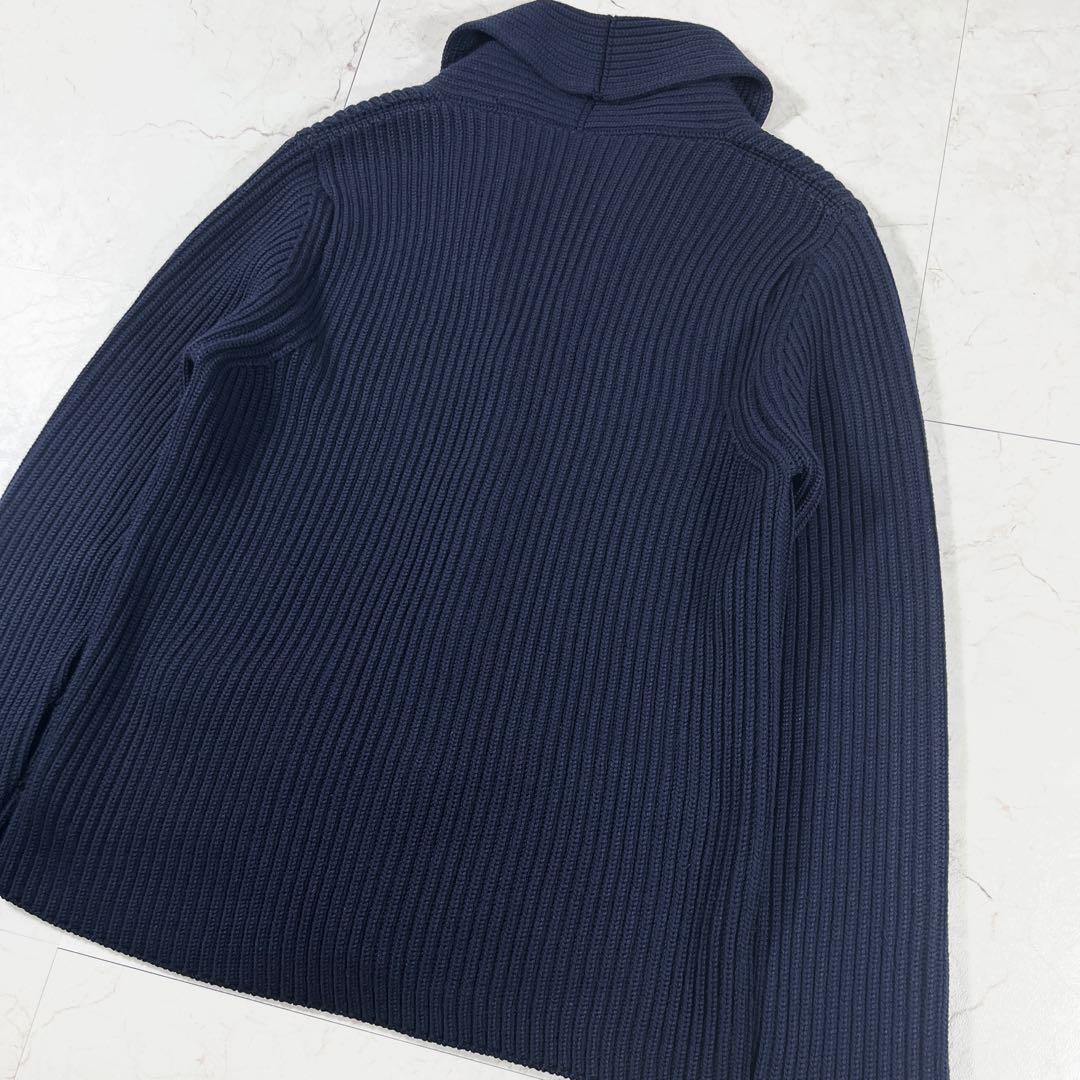 ✨美品 Zanone ショールカラー カーディガン 5ゲージ リブニット