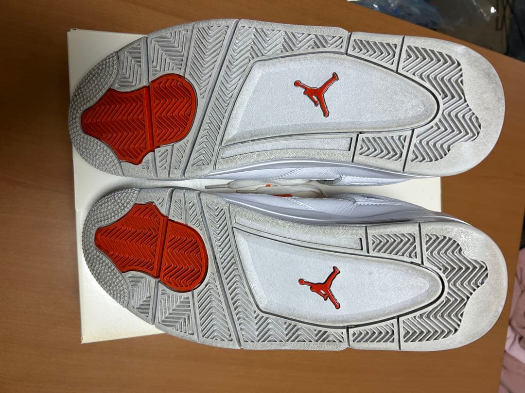 シューズ(男性用) Nike Air Jordan 4 Retro WhiteTeam Orange