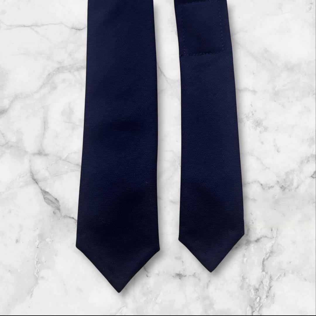 【未使用に近い】Thom Browne ネイビー ネクタイ　トリコロール　ウール
