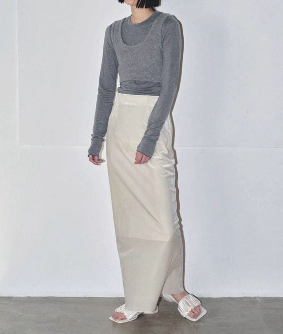 【TODAYFUL】Pencil Velour Skirtペンシルベロアスカート