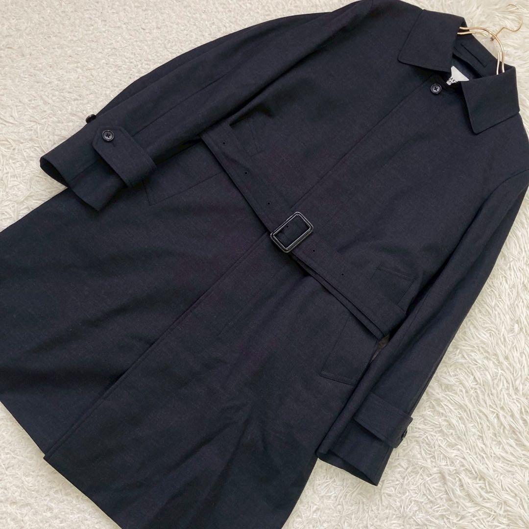 《美品》 TAKEO KIKUCHI コート ネイビー M ビジネス フォーマル