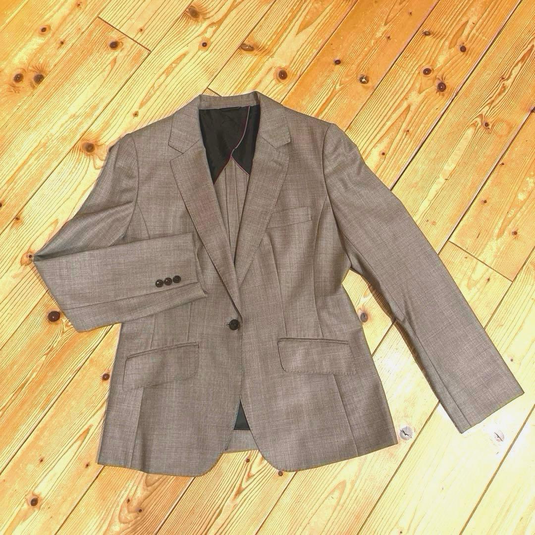 パンツスーツ　スーツ　ベージュ　イタリア高級生地「REDA」オールシーズン