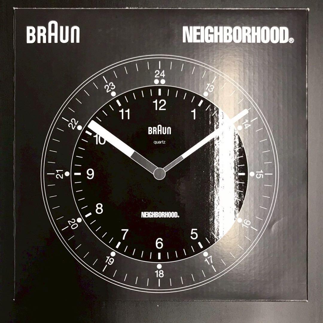 NEIGHBORHOOD x BRAUN BC06 ブラック 掛時計