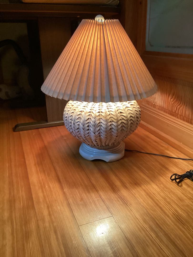 ラタン編み込みデザイン フロアスタンド　大型